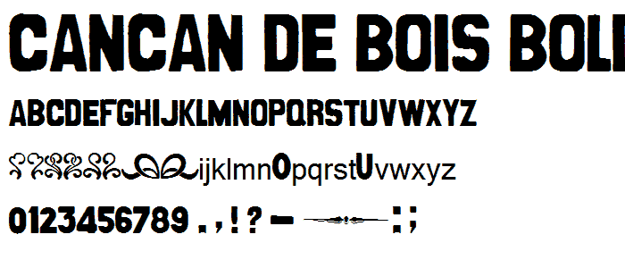 CanCan de Bois Bold font